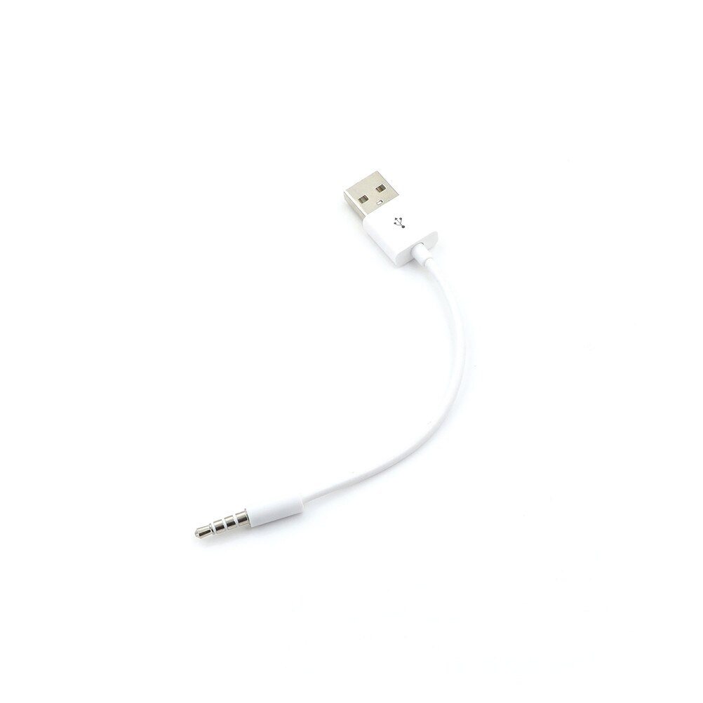 3.5mm jack aux til usb 2.0 lader datasynkronisering lydadapterkabel for apple ipod shuffle 3rd 4th 5th 6th gen  mp3 mp4 spillerledning