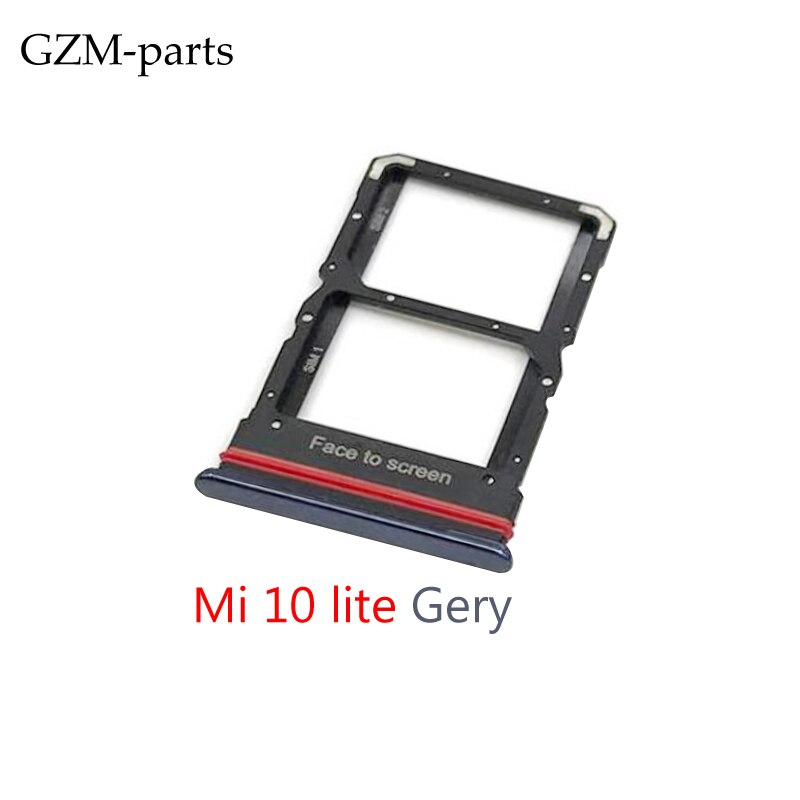 Voor Xiaomi Redmi K20 K20 Pro Mi 9T Sim Card Tray Slot Houder Voor Xiaomi Mi 10 Mi10 Pro Lite: Mi 10 lite Gery