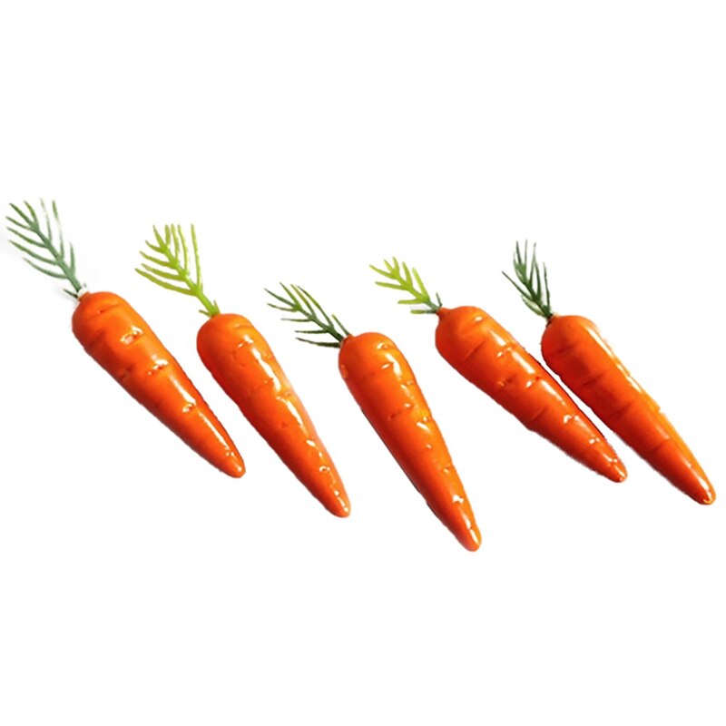 10 Uds Mini zanahoria Artificial plástico Flor de PE frutas y verduras boda simulación decoración