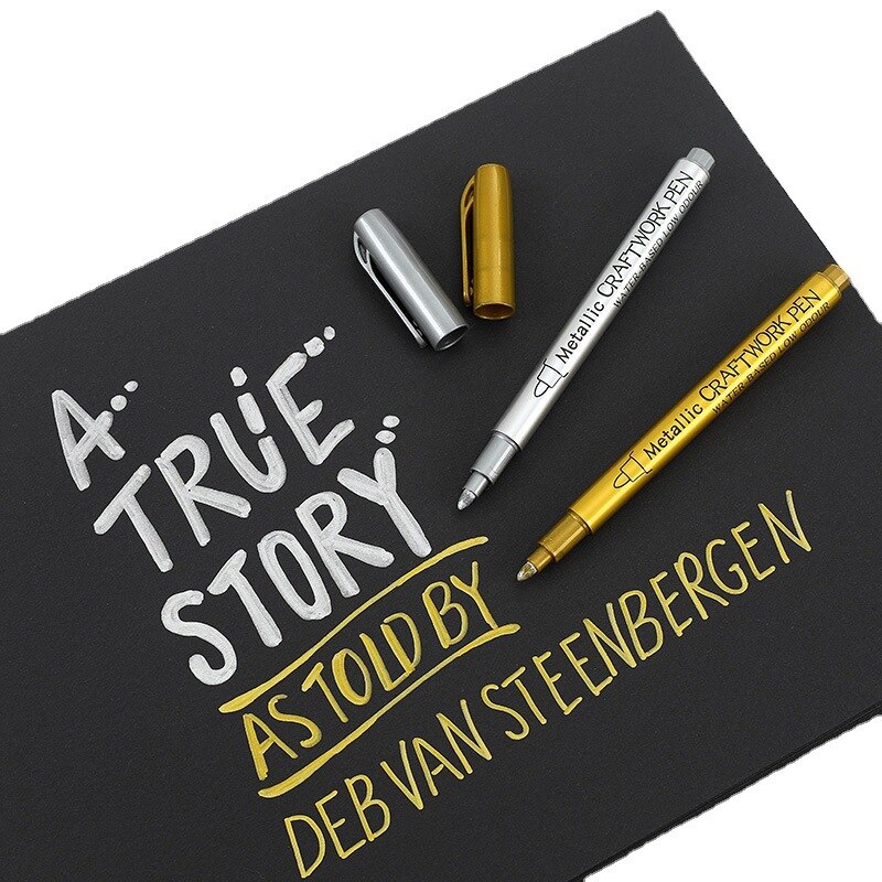 Rotuladores metálicos impermeables para dibujo de estudiantes, marcadores de pintura permanente, color dorado y plateado, suministros para manualidades