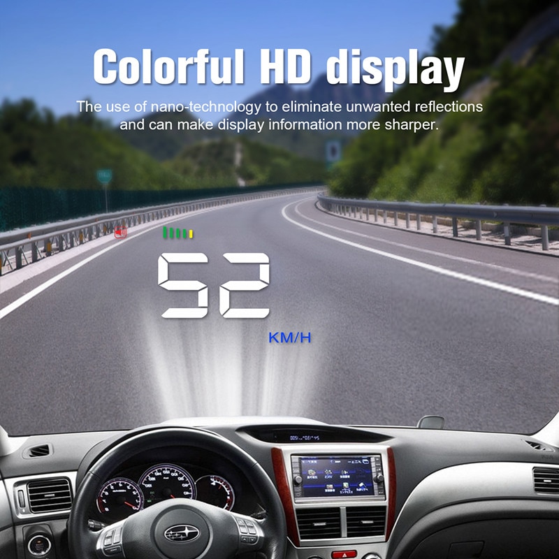 A500 3.5 Inch Car HUD Head Up Display Speedometer OBD2 OBDII OBD Auto Projector Parameter Display With Overspeed Warning