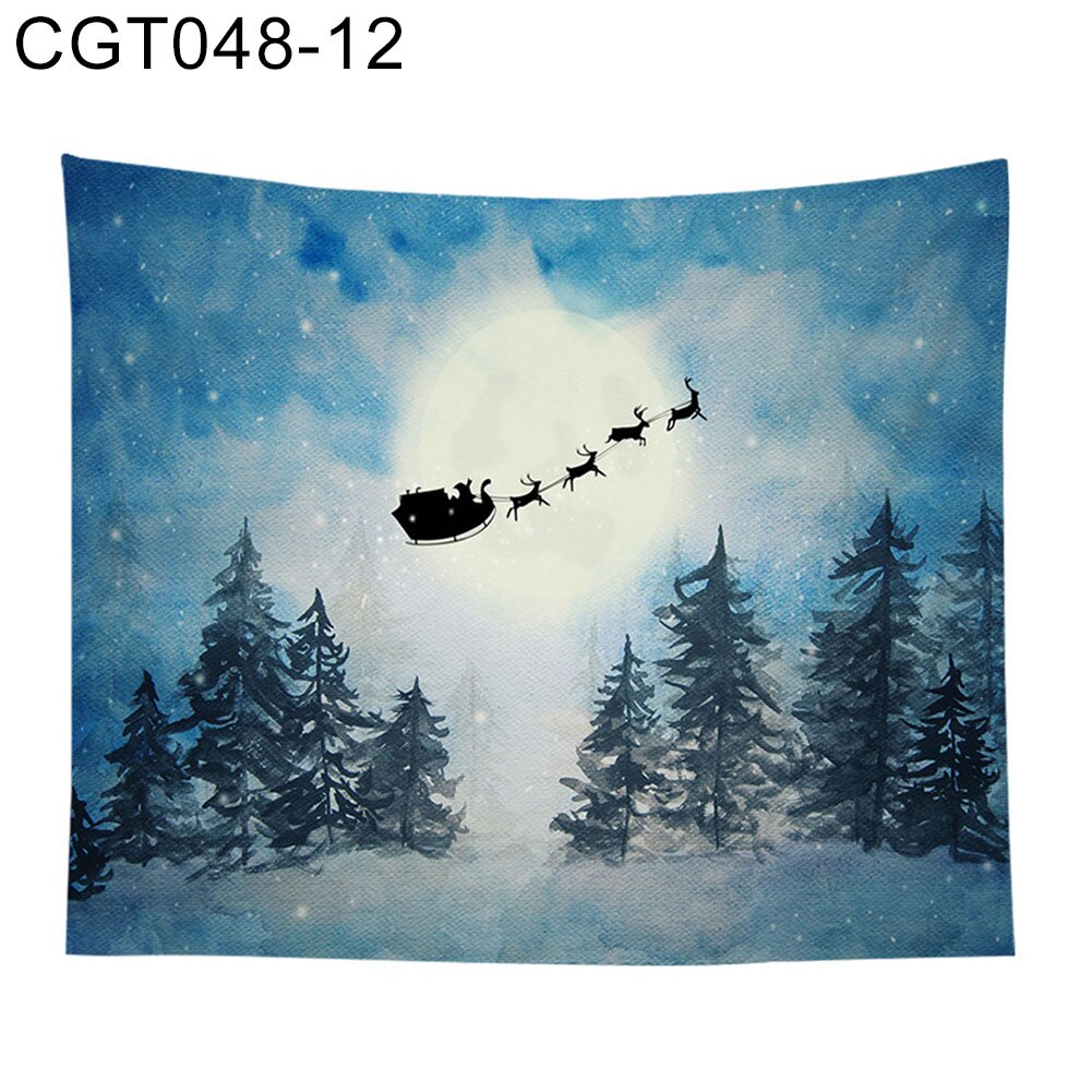 Kerst wandtapijt kerstboom print wandtapijt tapijt tafelkleed slaapkamerdecoratie achtergronddoek tapisserie: 12