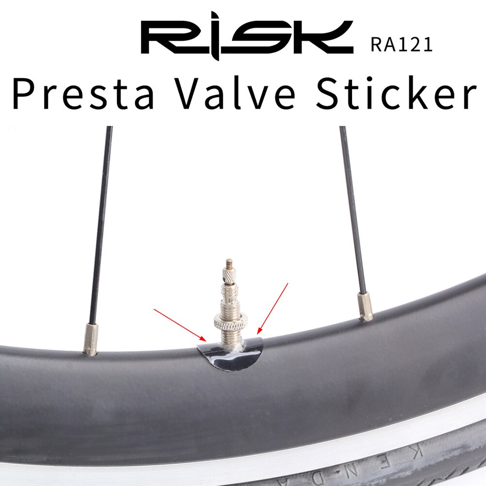 20pcs rischio adesivo valvola Presta bicicletta Mountain Road Bike Rim protezione Gas ugello aria colla Pad tubo guarnizione pneumatici