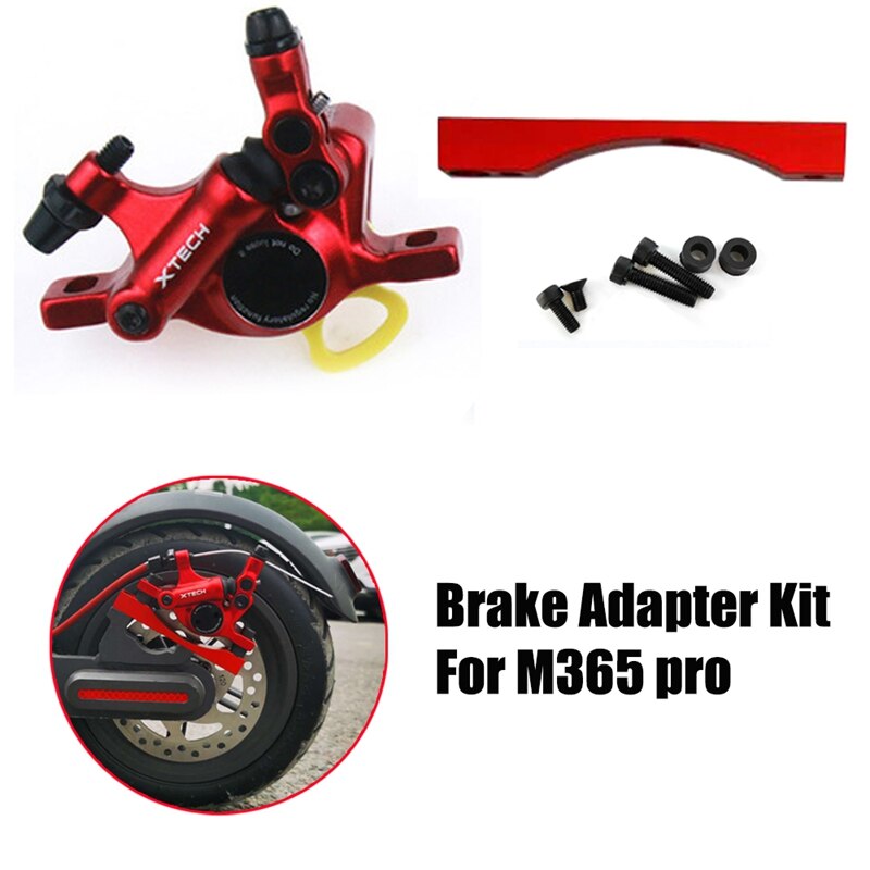 Elektrische Scooter Hydraulische Rem Adapter Kit Aluminium Zuiger Onderdelen Voor Xiaomi M365 Pro: Red