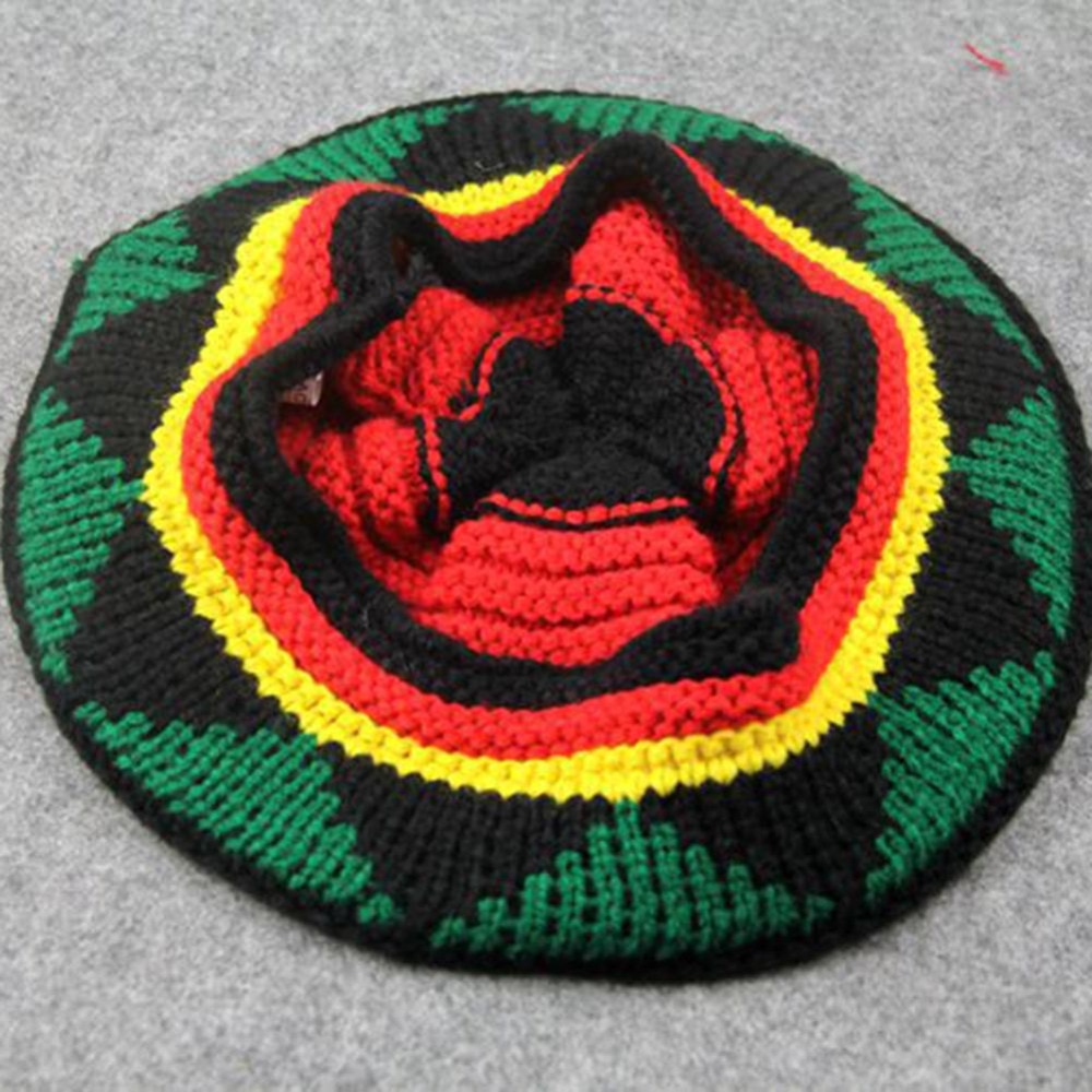 Hip hop flerfarvet stribet kasket damer skuilles hue vinter rasta reggae hatte bob jamaicanske hatte til mænd kasketter gorro