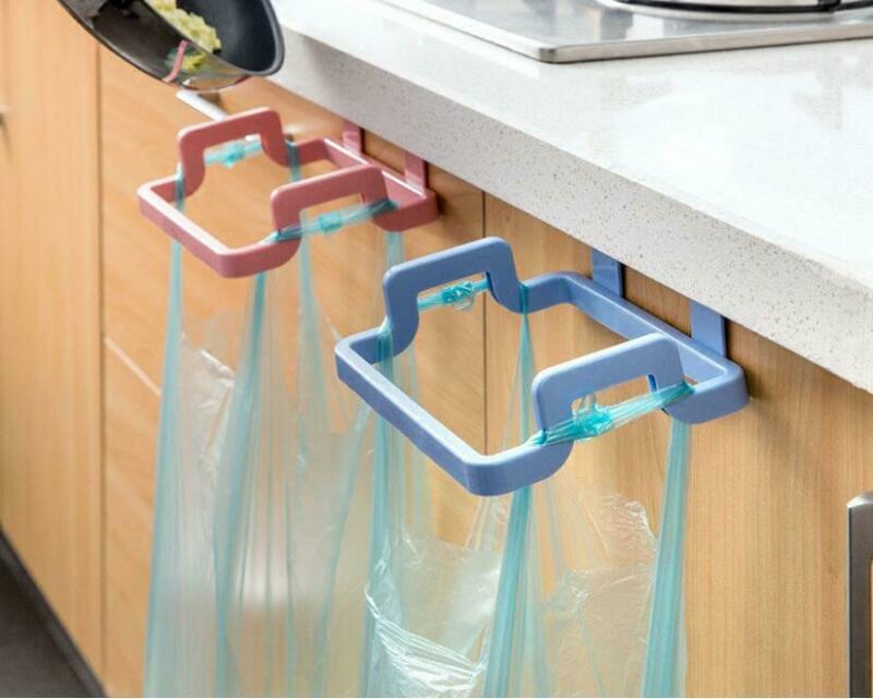 Door Kitchen Cupboard Stand Garbage Rubbish Trash Storage Bag Bin Rack Holder