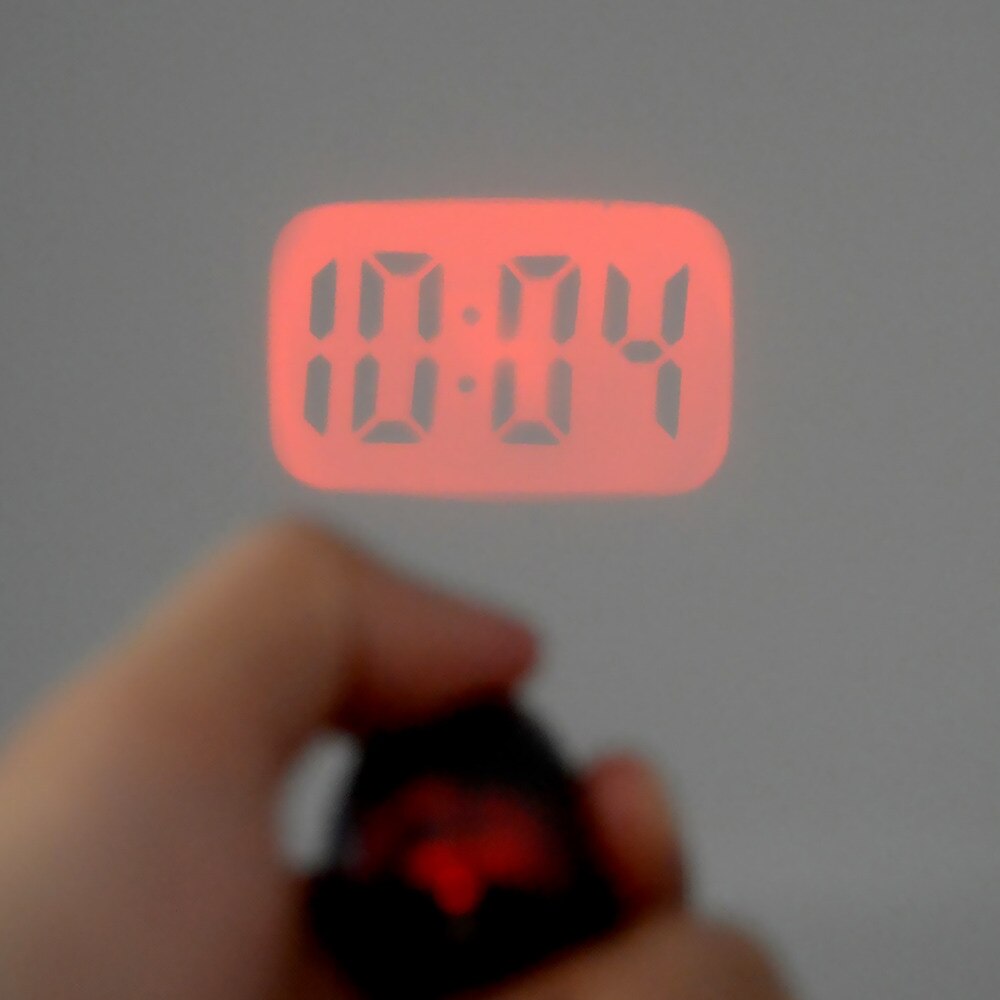 Gosear Mini Draagbare Projectie Klok LED Digitale Tijd Licht met Sleutelhanger Sleutelhanger Sleutelhanger voor Muur Plafond Projector Reizen