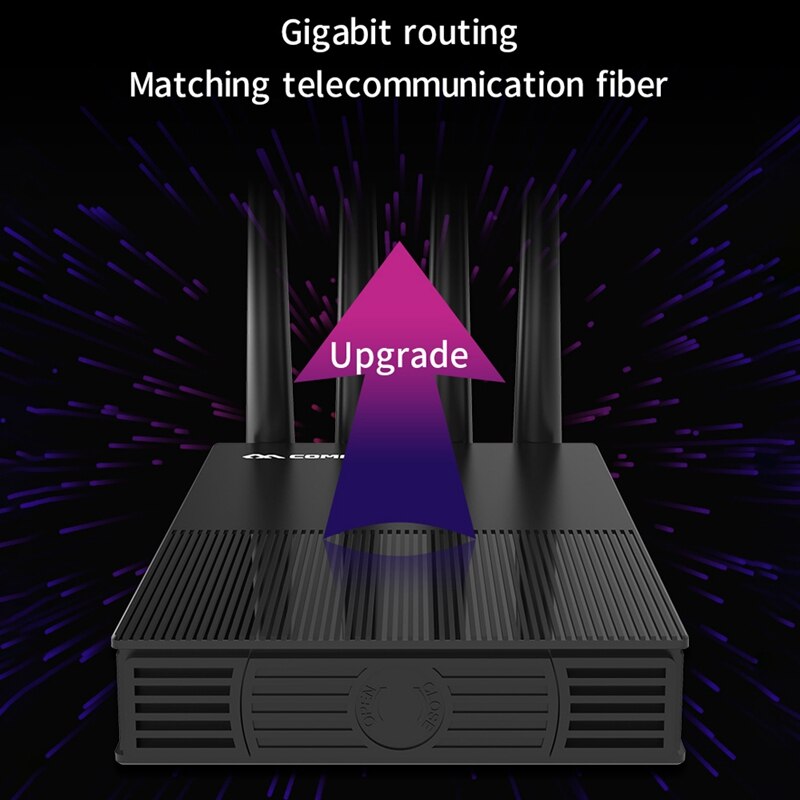 Wifi Router Long Range Gigabit Dual-Band AC1200 Wireless Router 5.8Ghz with 4X5DBi High Gain Extender Coverage US Plug