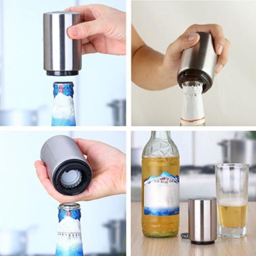 Stainless Steel Finger Ring Beer Bottle Beverage Opener 2pcs Set In Hotsale 2 Sizes - Foto 3