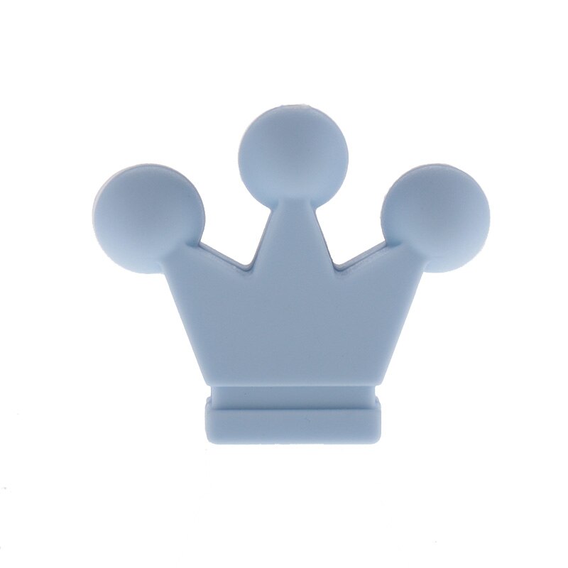 50pcs Silicone Crown Beads Baby Teether Necklace Bead Infant Baby Chewing Jewelry Accessories Food Grade Silicone