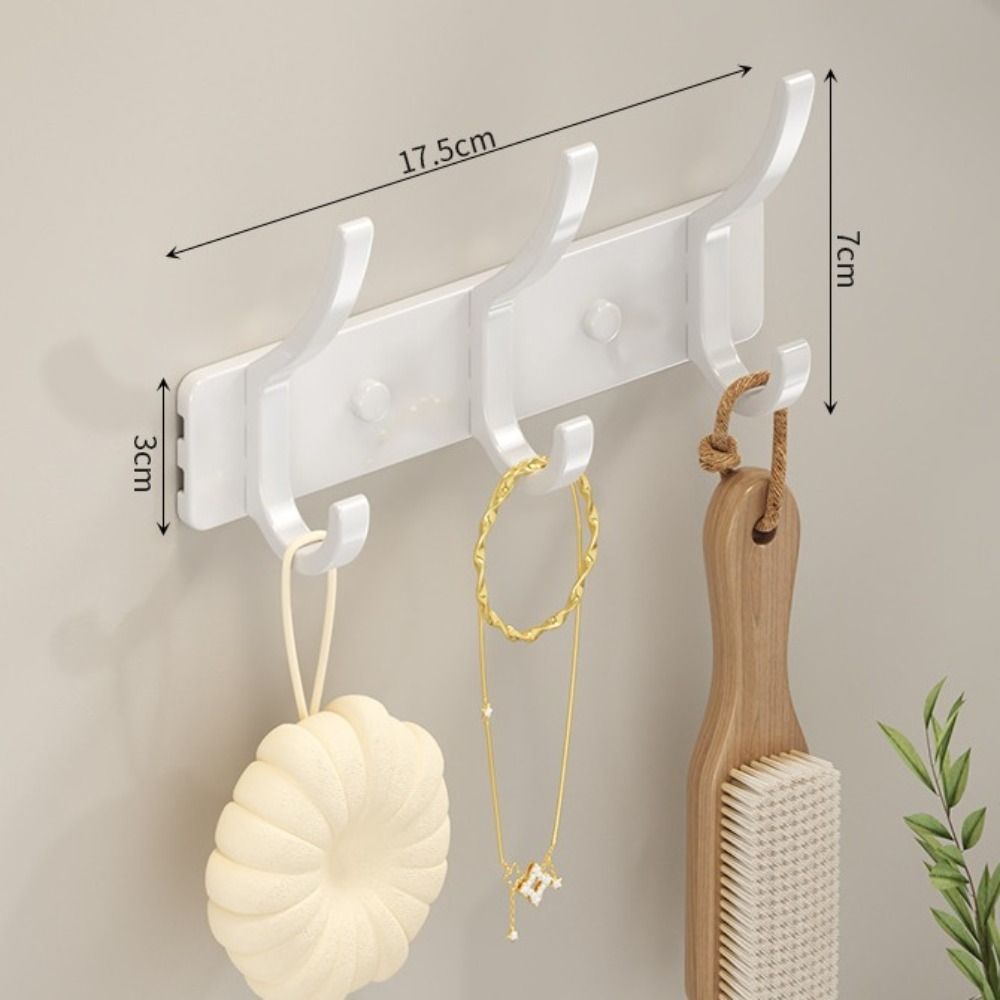 Sterke Dragende Kleding Jas Haken Zware Wandrek Handdoek Haken Huis Koolstofstaal Muur Gemonteerde Deur Hanger Badkamer: WHITE