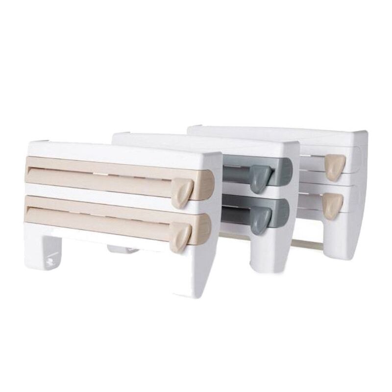 Dispensador de rollo de papel para cocina montado en la pared película adhesiva y dispensador de papel de aluminio de cocina toallero de papel