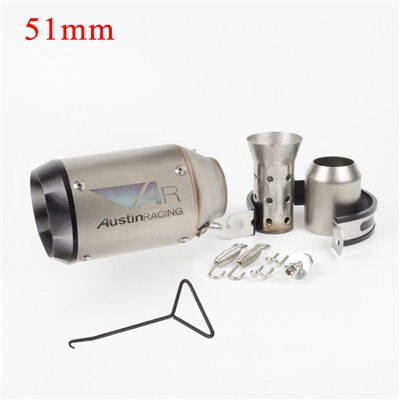 Carbon Fiber Escape System with DB kille Universal 51MM 60MM AR Austin Racing Motorcycle Exhaust Pipe For GSXR600 Z1000 ER6N K7: F