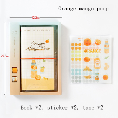6 st / set kawaii rosa frukt stil planerare bok klistermärken låda tom bok ersättning diy dekorativa klistermärken för tjejer