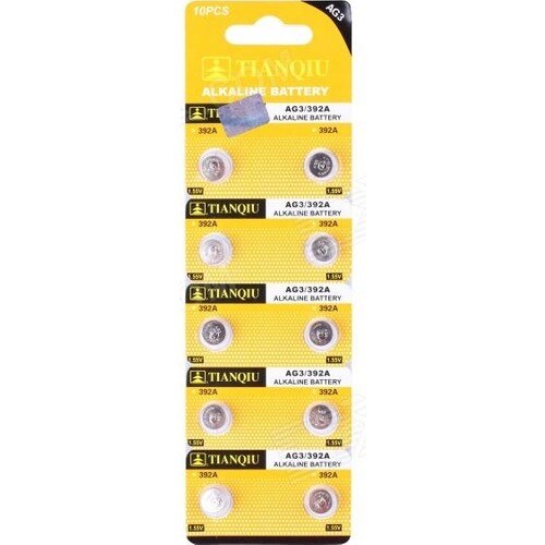 TIANQIU AG3 LR41/392 Alkaline 10'lu Button Battery