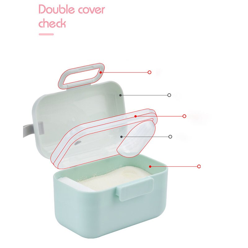 baby melkepulver bærbar baby matte oppbevaringsboks essensiell frokostblanding spedbarn melkepulver boks smårolling snacks container