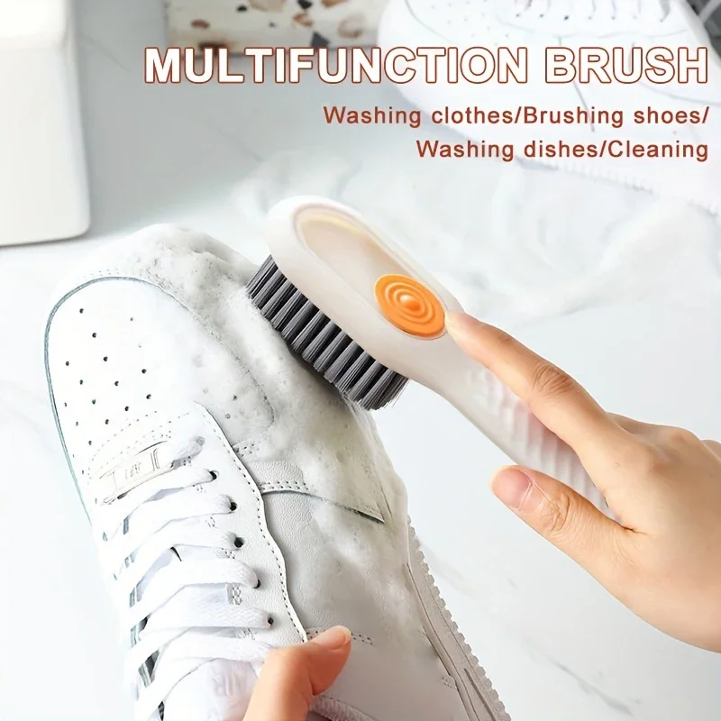 2/1pc weiche Borste flüssige Schuh reinigungs bürste langer Griff Wäsche bürste Schuh Kleidung Brett Reinigungs werkzeug