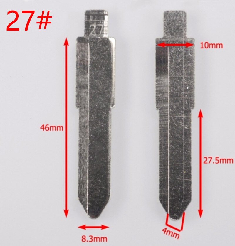 Remote Key Blade #02 #31B #15 Car key embryo For Kia Toyota Right Left Blade Car Key Embryo No.15 No.31 replacing the key head: 27