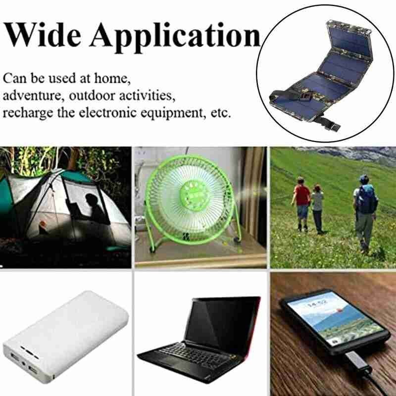 20W Opvouwbaar Zonnepaneel Cellen Charger Draagbare Waterdichte Zonnepaneel Plegable Outdoor Batterij Charger Opvouwbaar Zonnepaneel