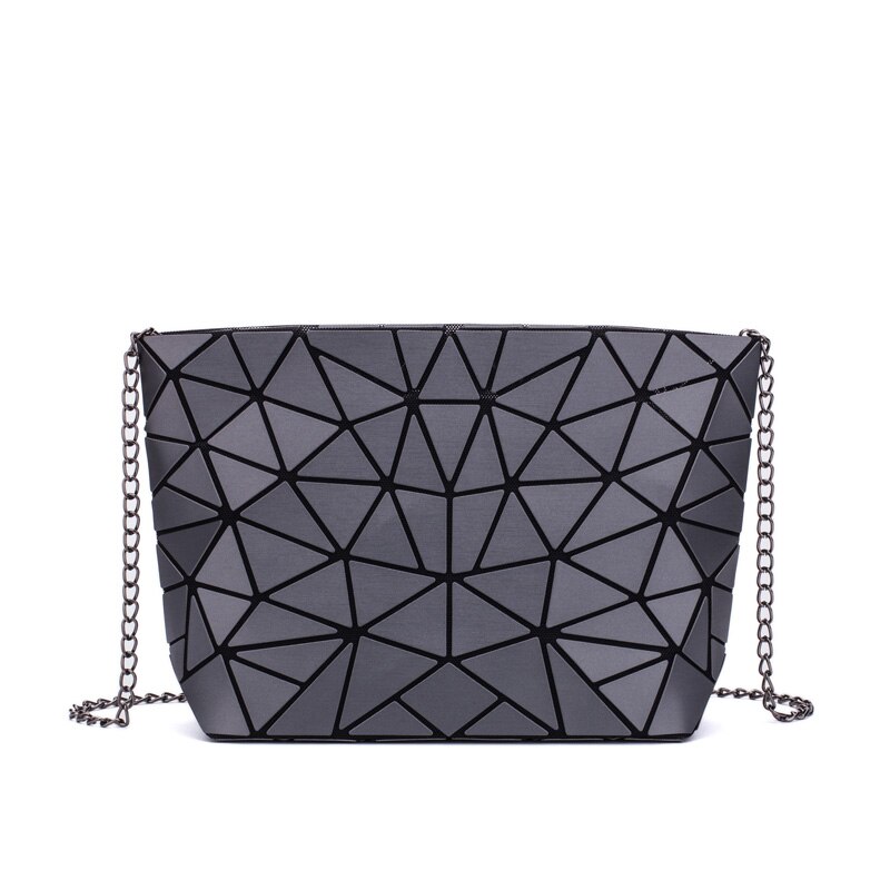 Women Chain Shoulder Bag Luminous sac Bao Bag For Girl Geometry Messenger Bags Plain Folding Crossbody Bags Clutch bolso