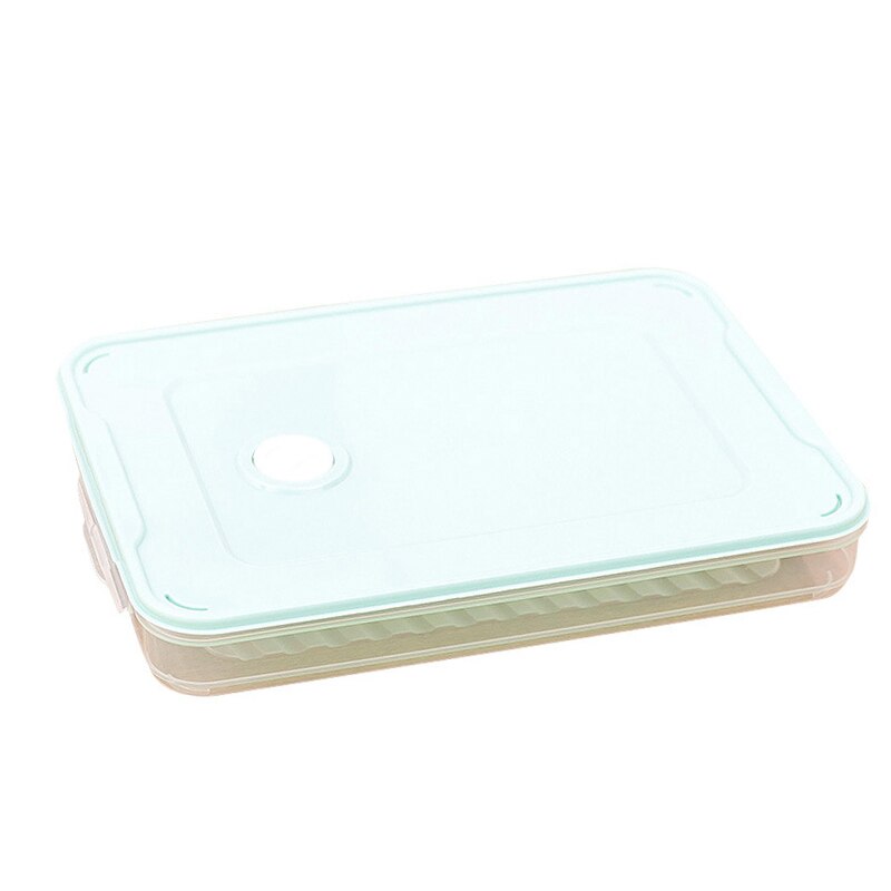 Cajas de albóndigas de una sola capa tipo de hogar bandeja de almacenamiento de alimentos caja contenedor para mantener fresco refrigerador cajas de almacenamiento de albóndigas congeladas: green
