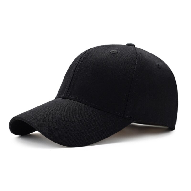 Ajustable de los hombres gorras de béisbol de verano simple curva visera del sol sombreros mujeres gorras de Color liso Casquette para actividades al aire libre Accesorios: Black