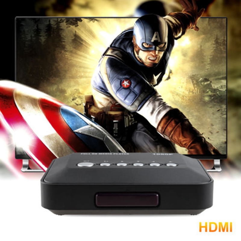 Multi TV Media Player HDMI 1080P HD Support USB SD MMC RMVB MP3 AVI MPEG MKV and CRT with EU Plug