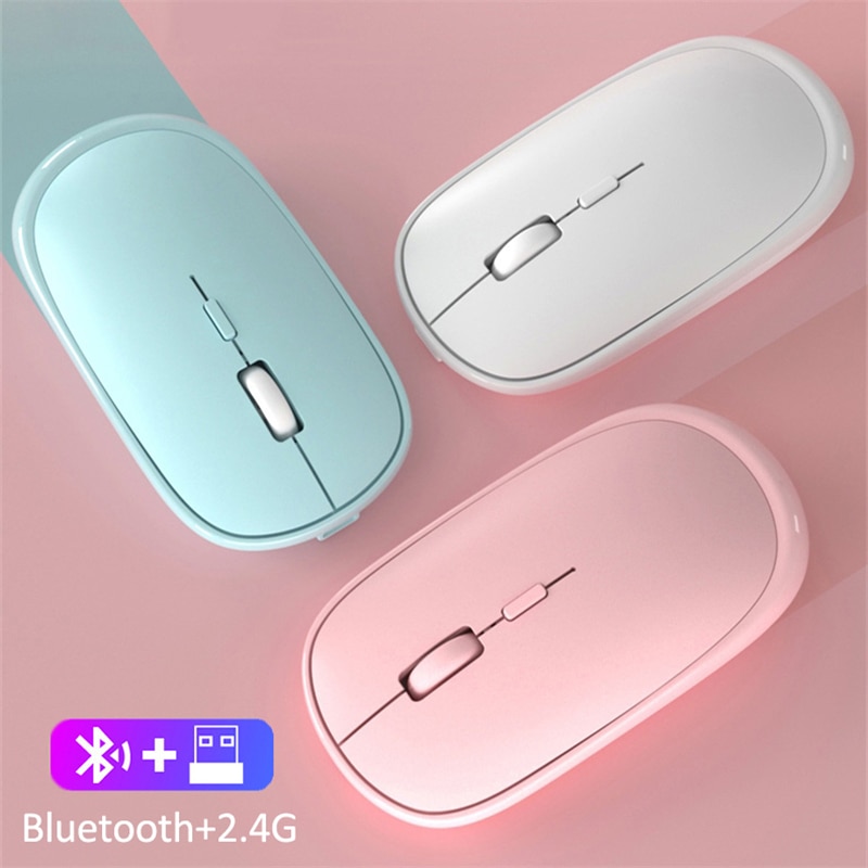 Kabellose bluetooth-computermaus, leise, wiederaufladbar, ergonomisch, usb-optische maus für desktop-pc und laptop-zubehör