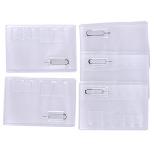 5 Pcs Sim Card Storage Case Box Bag Carry Clear Protector Draagbare Voor Sim Geheugenkaart Transparantie Universele