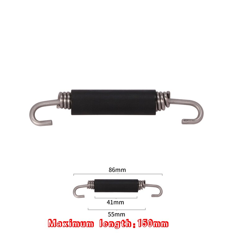 50mm 40mm molla di scarico universale per moto scarico in acciaio inossidabile tubo di collegamento centrale anteriore impostato di molle in metallo girevole: 2 SC 2pezzi