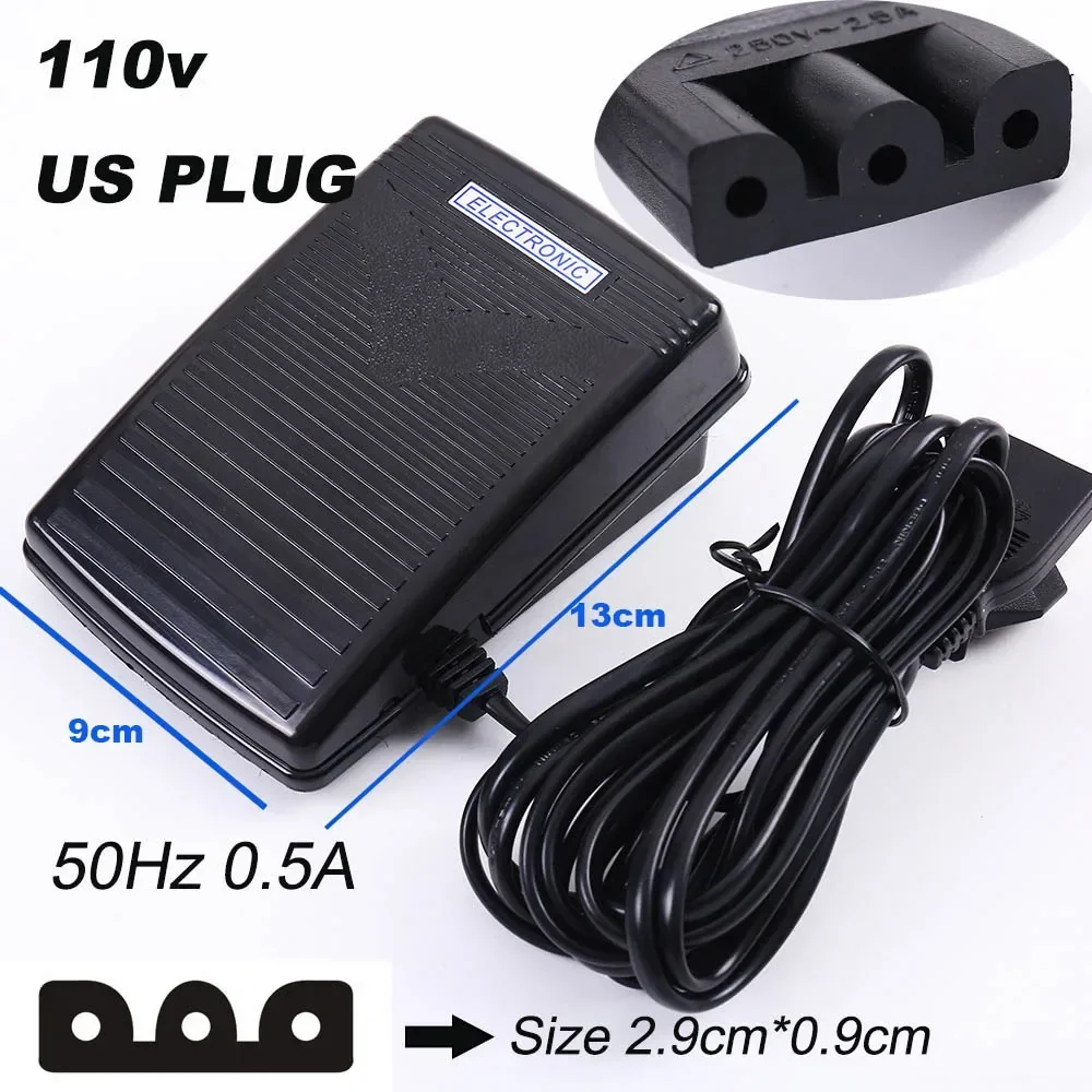 Fotpedal symaskinsbrytare strömsladd hastighetsjusterare motortillbehör styrning elektrisk för brother singer del: Röd