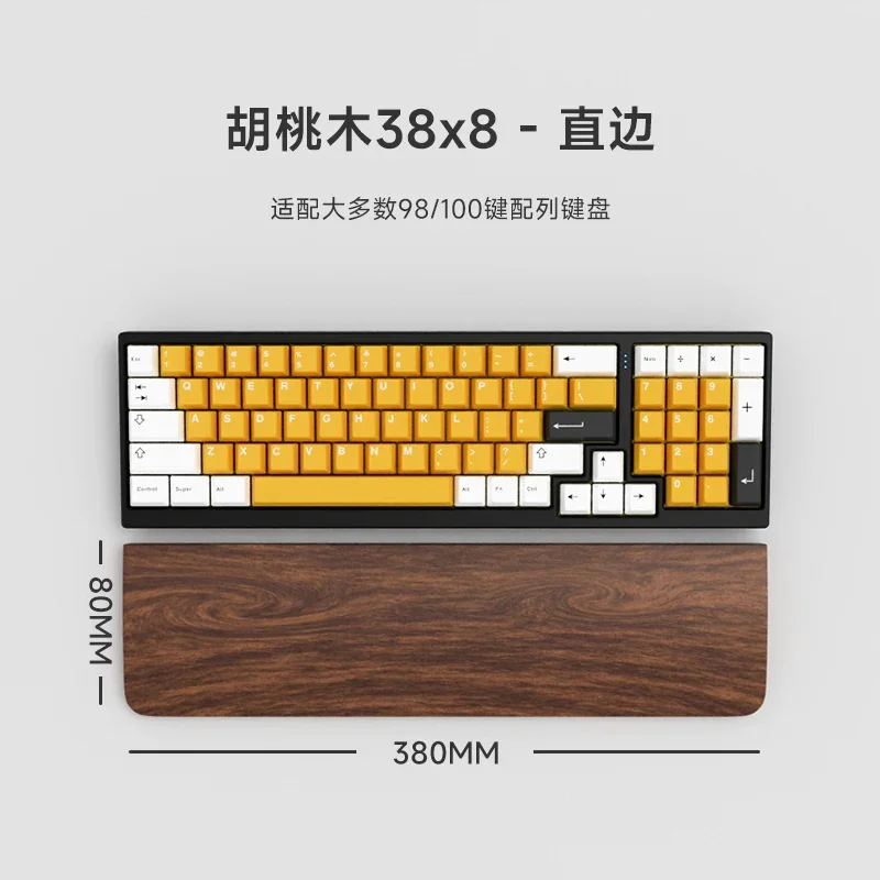 Schwarze Walnuss Tastatur Handa uflage benutzer definierte Holz Handballen auflage ergonomisch für 60% 75% 80% 98/104key mechanische Tastatur Zubehör: Dark Grau