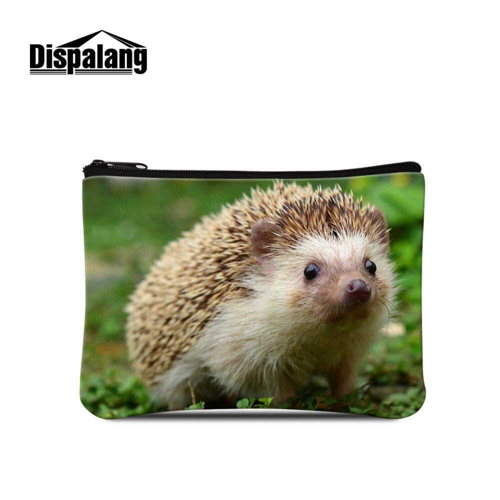 Dispalang Piuttosto Riccio Animale Logo su Del Raccoglitore Mini borsa di Trucco Del Sacchetto Bambini Cambiamento della Tela di canapa Della Borsa Della Moneta per Le Donne Portatile Sacchetto Dei Soldi