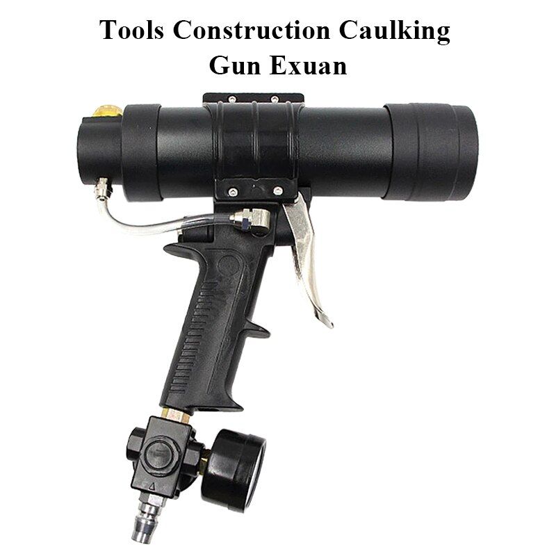 310ML Pneumatic Caulking Gun Air Glue Dispenser Silicon Sealant Applicator Glass Gluing Tool Construction Caulking Gun OW-Q6