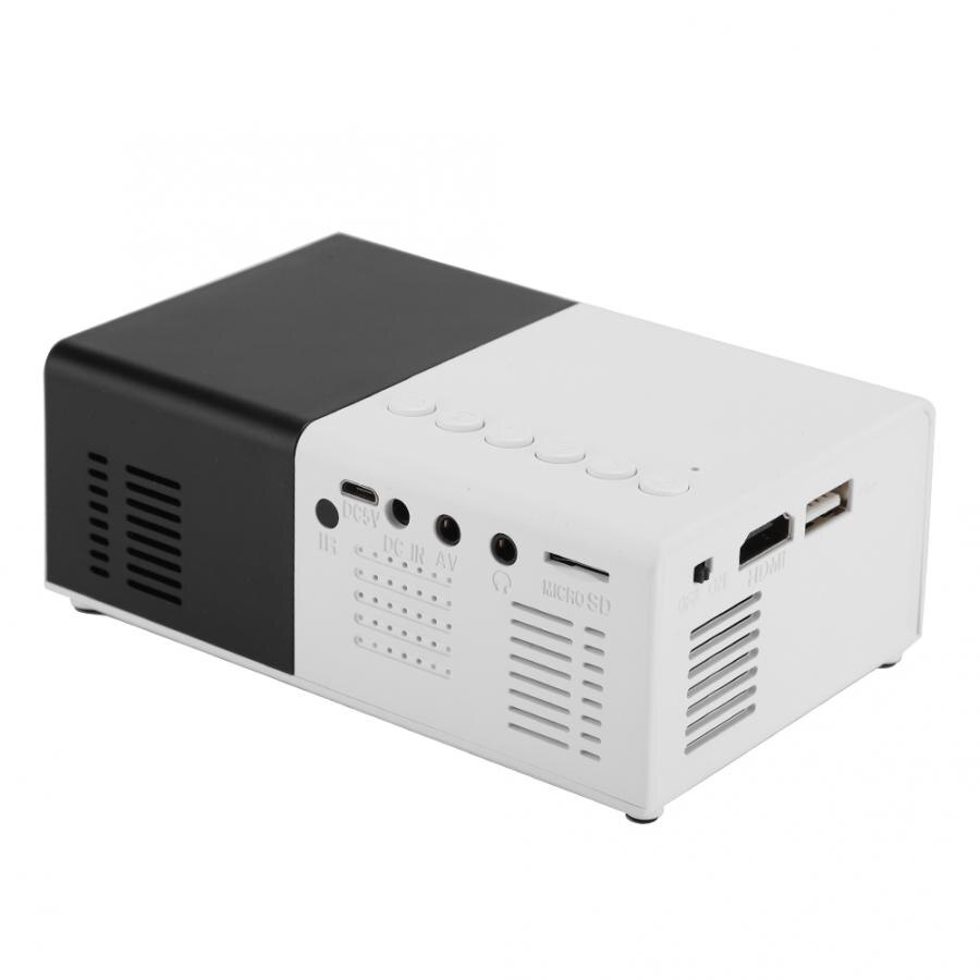 Portable Projector Mini LED Projector USB HDMI 1080P 2.0-Inch LCD Screen Projector with Cooling Holes 110-240V