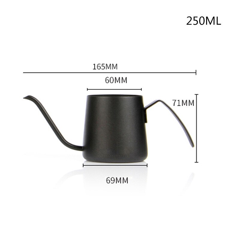 250/350ml Coffee gooseneck kettle Stainless Steel Kettle Long Spout Pour Over Tea pot Coffee Pot Maker