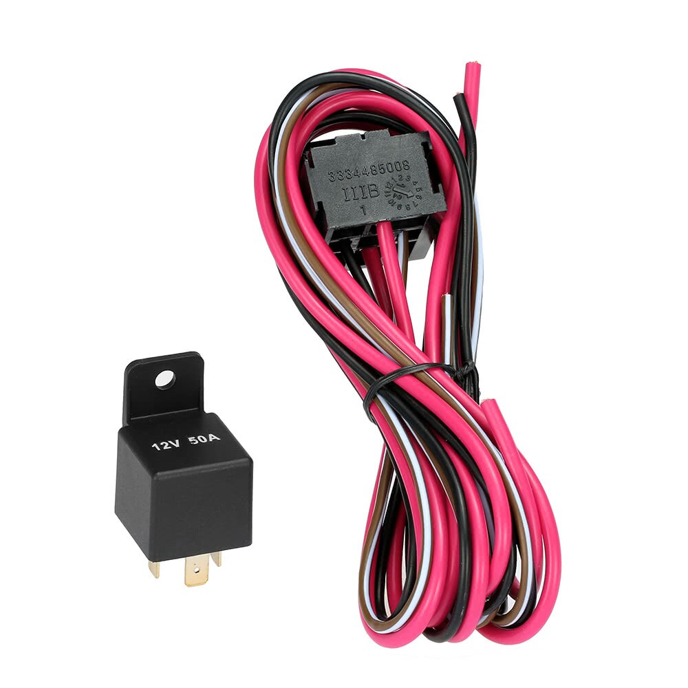 12V 50A automotive cooling fan controller electronic temperature control car thermostat Wiring Install Kit 185/170 Degree