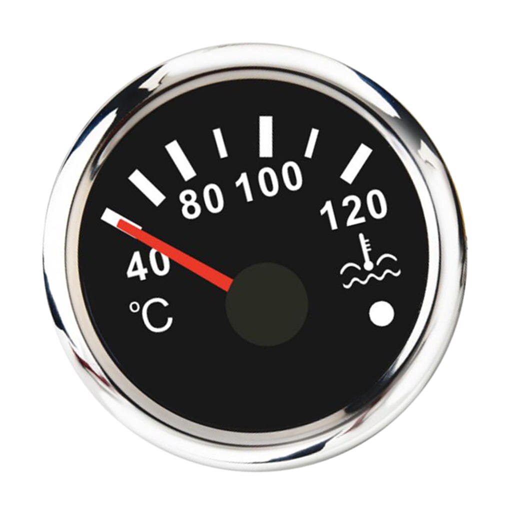 Black Water Temperature Gauge Digital LED Volt Gauge w/ Back-light Gauge