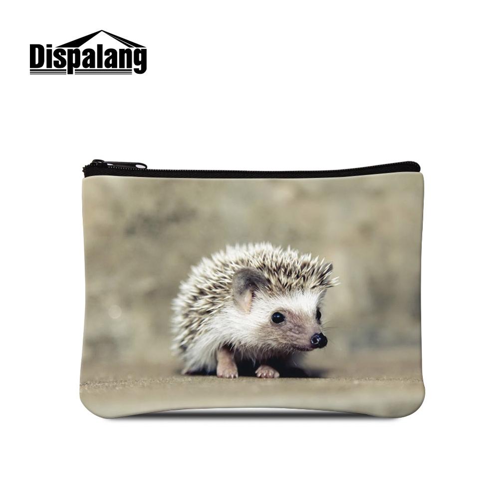 Dispalang Piuttosto Riccio Animale Logo su Del Raccoglitore Mini borsa di Trucco Del Sacchetto Bambini Cambiamento della Tela di canapa Della Borsa Della Moneta per Le Donne Portatile Sacchetto Dei Soldi: green