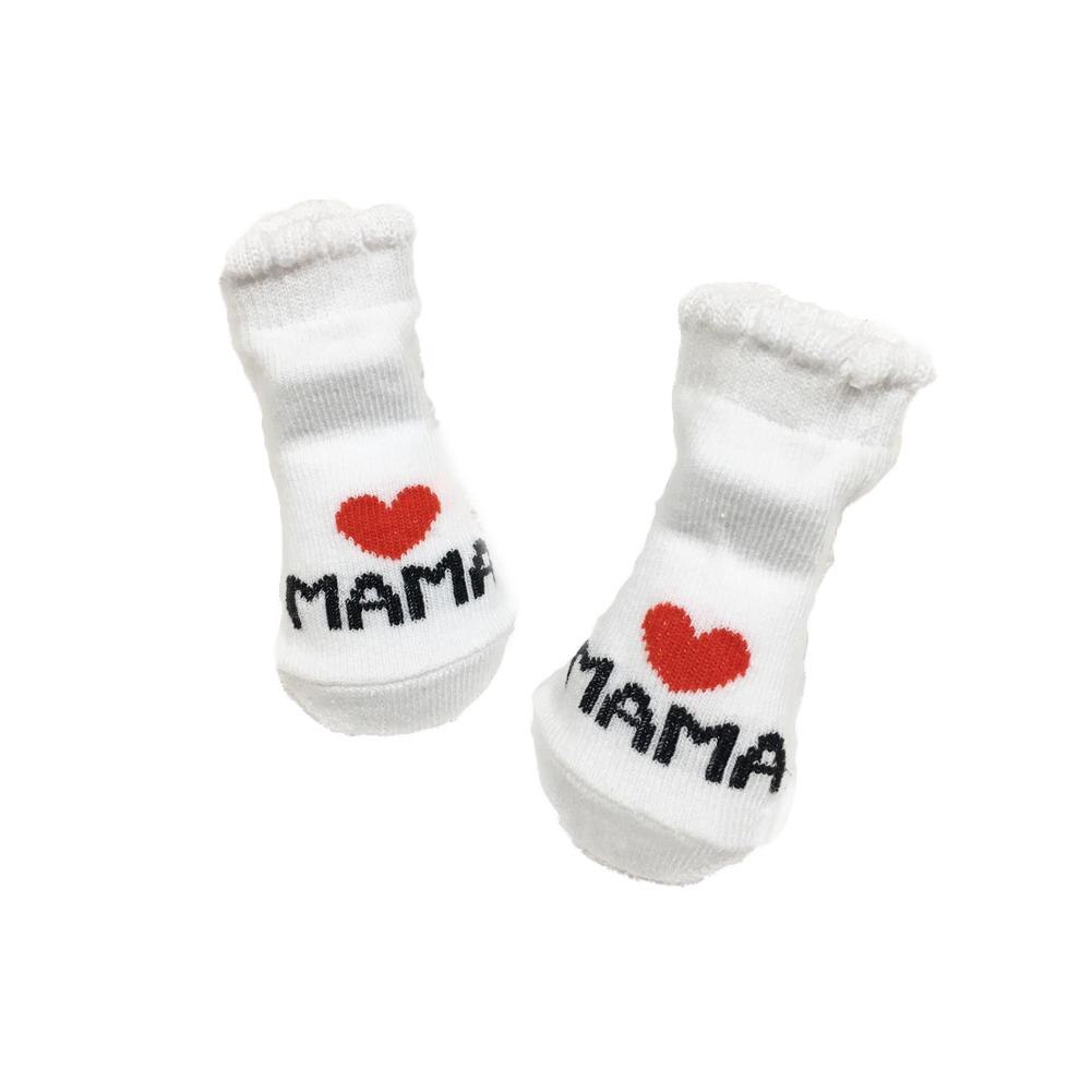 Cute Infant Baby Girl Boy Soft Warm Cotton Love Mama/Papa Letters Socks: Mama