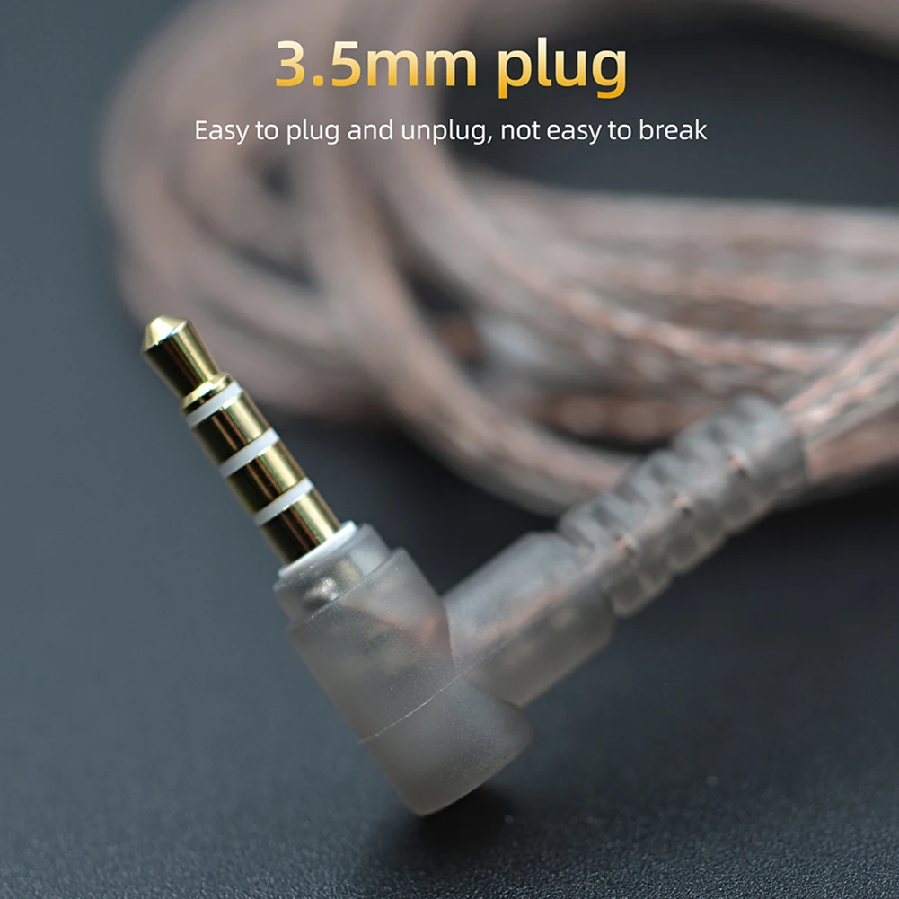 Cable Original KZ, Cable de auriculares giratorio de cobre de alta pureza para ZS3 ZS4 EDX ZSN ZST ASX EDX ZSX CA4 C12 C16 ZAX C10