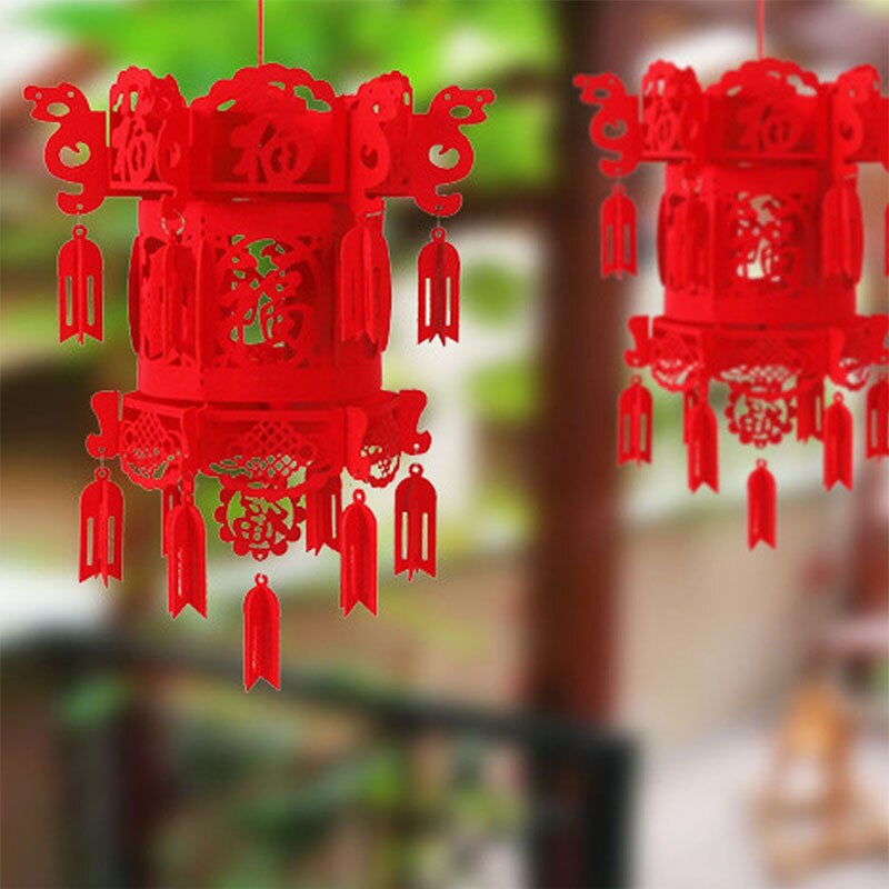 Festival Accessories Chinese Style 3D Lantern Home Chinese Lantern 2 Hanging Beautiful Festivous Traditional Good Luck