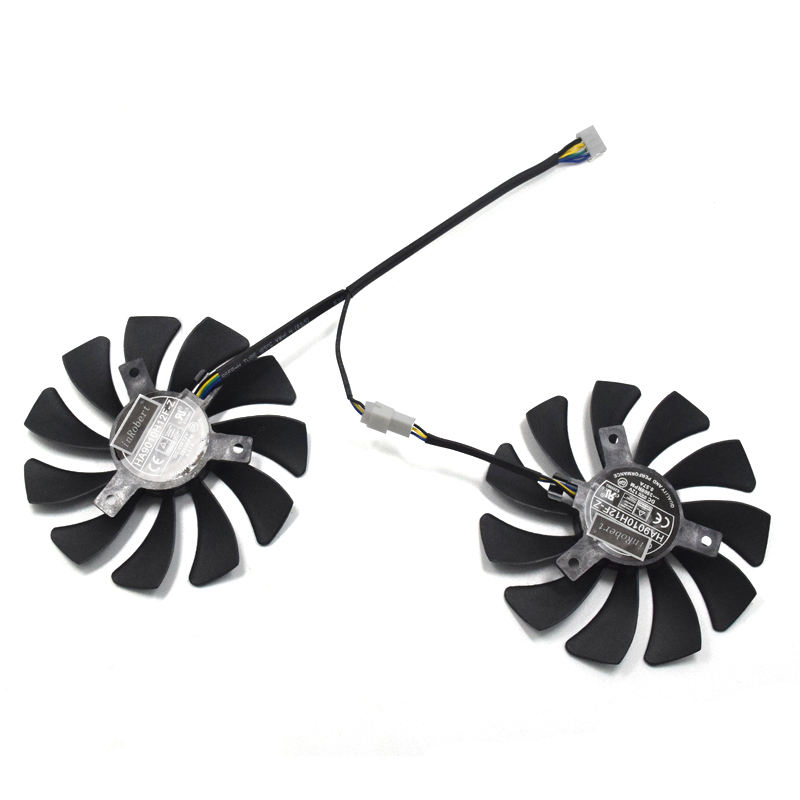 1 paar grafikkartenlüfter 85mm ha9010 h 12f-z 4- poliger kühlerlüfter ersatz für msi gtx 1060 oc 6g gtx 960 p106-100 p106 gtx 106
