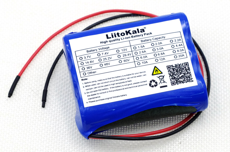 Liitokala 12 V 2600 mAh lithium-ion batterij Monitor CCTV Camera batterij 12.6 V naar 11.1 V 18650 noodstroom + kabel