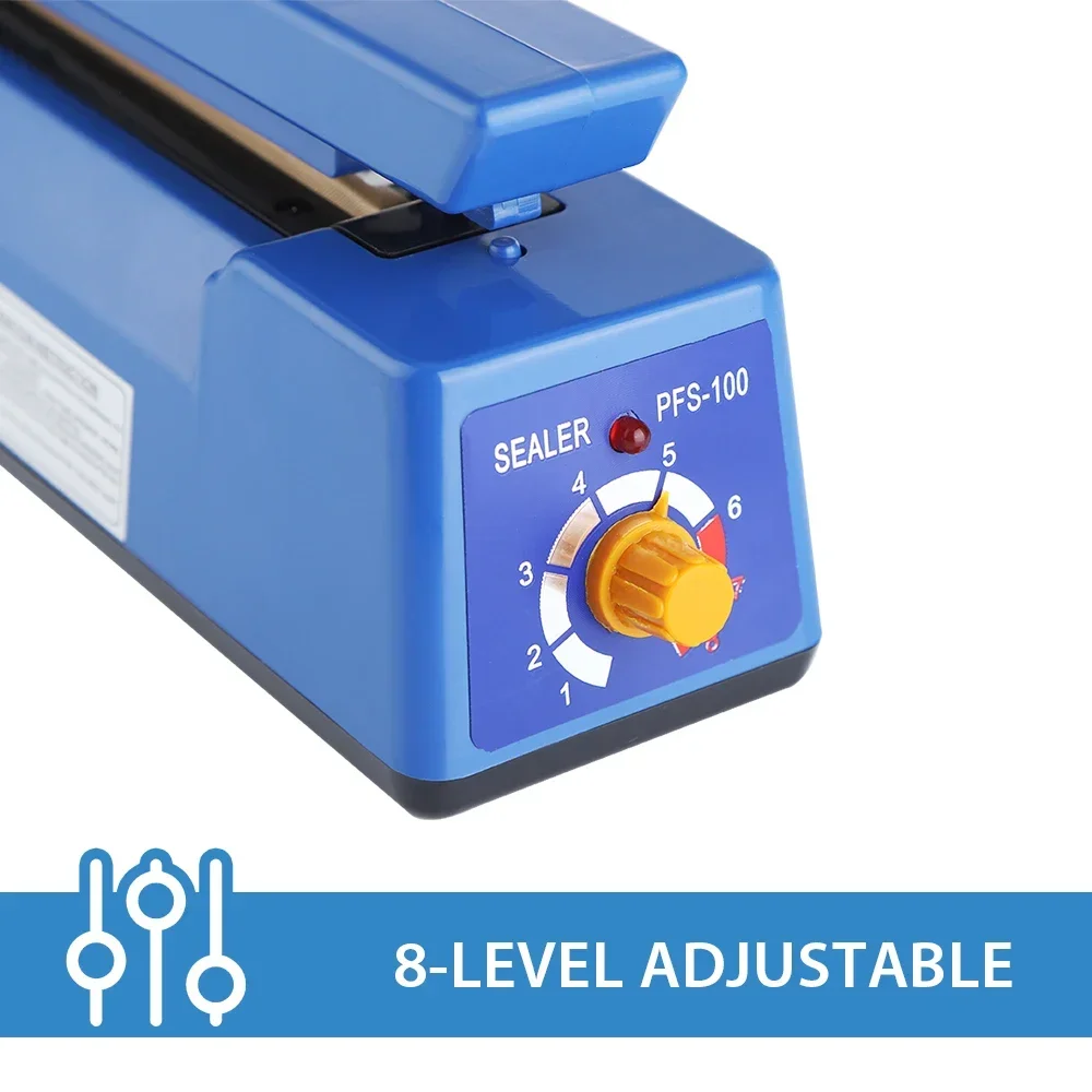 Sellador de impulso, máquina selladora de calor Manual para bolsas de plástico de 8 pulgadas, selladores de bolsas de envoltura retráctil, sellador al vacío, máquina de envasado de alimentos