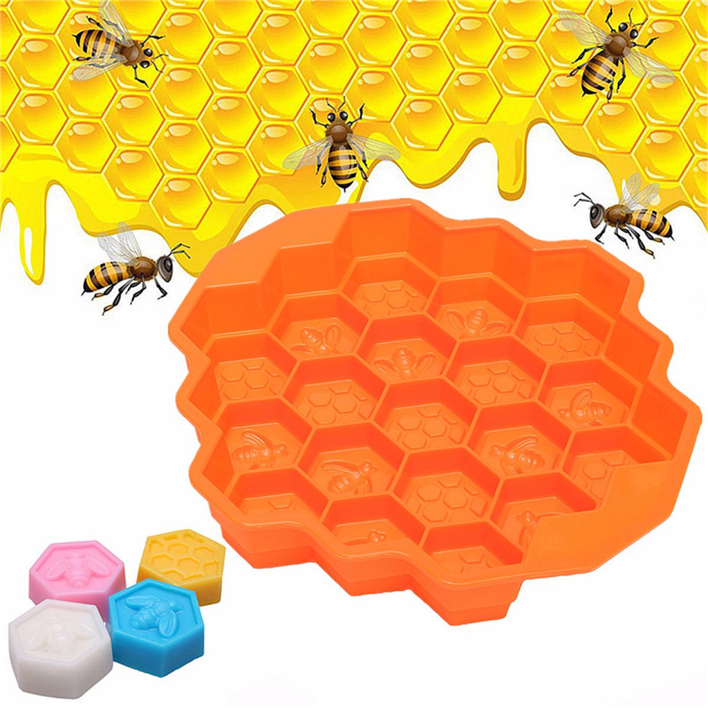 Abeille nid d'abeille gâteau moule moule savon moule Silicone Flexible pour bricolage savon faisant chocolat gâteau moule main faisant cuisine