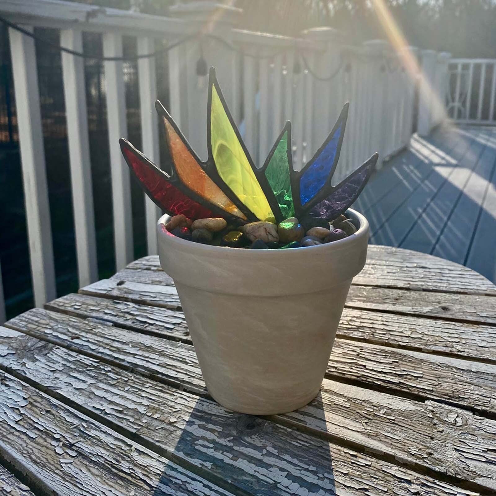 Miniplanta acrílica clásica en maceta de Aloe, adornos de jardín, Jardín de plantas artificiales falsas, estatuas, esculturas, Decoración de mesa