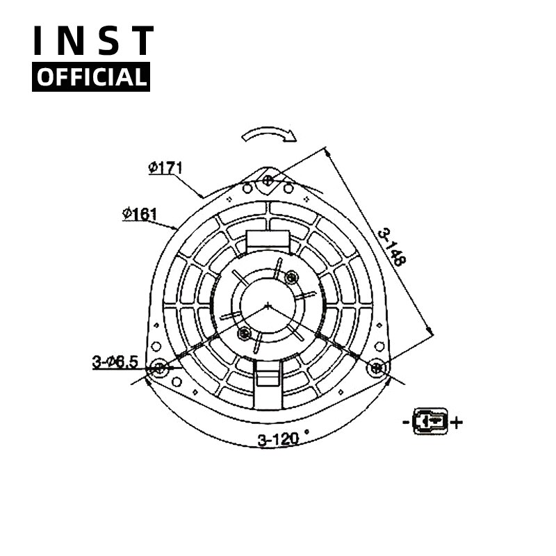 Air Conditioning Fan AC A/C Blower Motor FOR 12v INST-7132