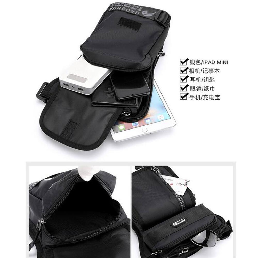 La pierna BagNylons bolsa cartuchera hombres cinturón de cadera Bum riñonera bolso de hombro tipo bandolera para viajes Casual de motocicleta ciclismo bolsa