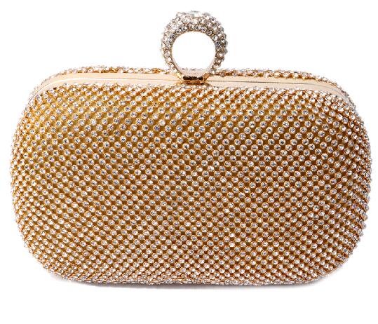 Clutch Bags Diamond-Studded Evening Bag With Chain Shoulder Bag Women's Handbags Wallets Evening Bag For Wedding: Gold